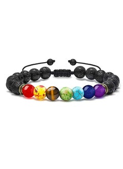Oasisgalore Adjustable Crystal Chakra Bracelet, Healing Stone Beaded Bracelet for Relaxation, Unisex Gift  - Image 1