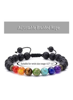 Oasisgalore Adjustable Crystal Chakra Bracelet, Healing Stone Beaded Bracelet for Relaxation, Unisex Gift  - Image 2
