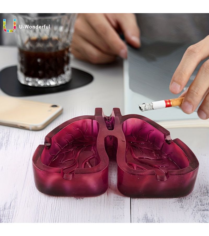 Unique Human Lung Ashtray For Home Office Car Beach Decor - Image 1