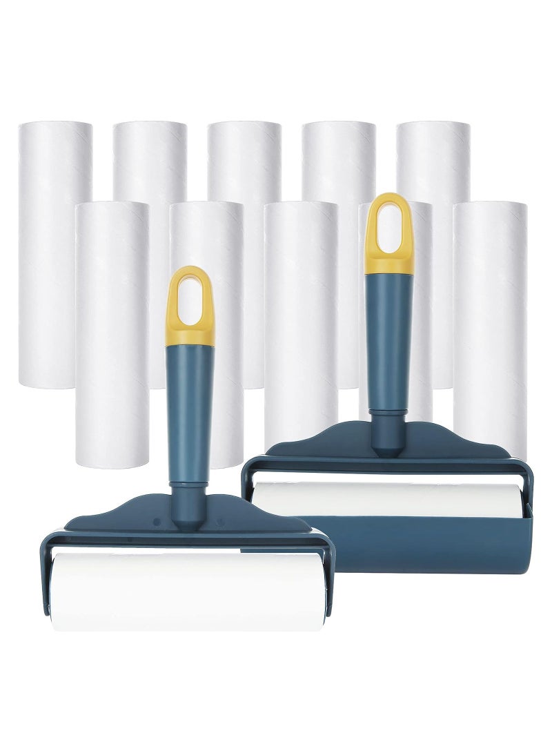 SOLARAE Lint Rollers for Pet Hair, Large Lint Roller, Upgraded 2 Handles with 720 Sheets / 12 Refills, Dog Cat Hair Remover for Furniture Clothes Carpet Couch - Extra Sticky (6.3in Wider) - Image 1