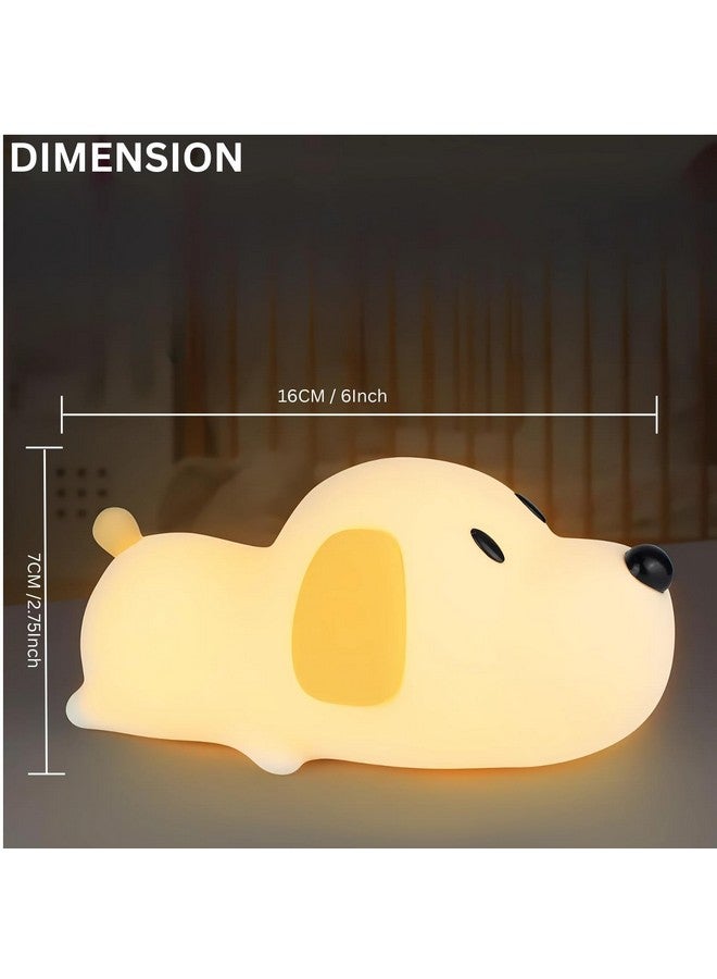 One94Store Rechargeable Silicone Puppy Dog Night Lamp - Touch-Control Color-Changing LED Light for Kids' Bedroom Decor and Baby Gift (Multicolor) - Image 3