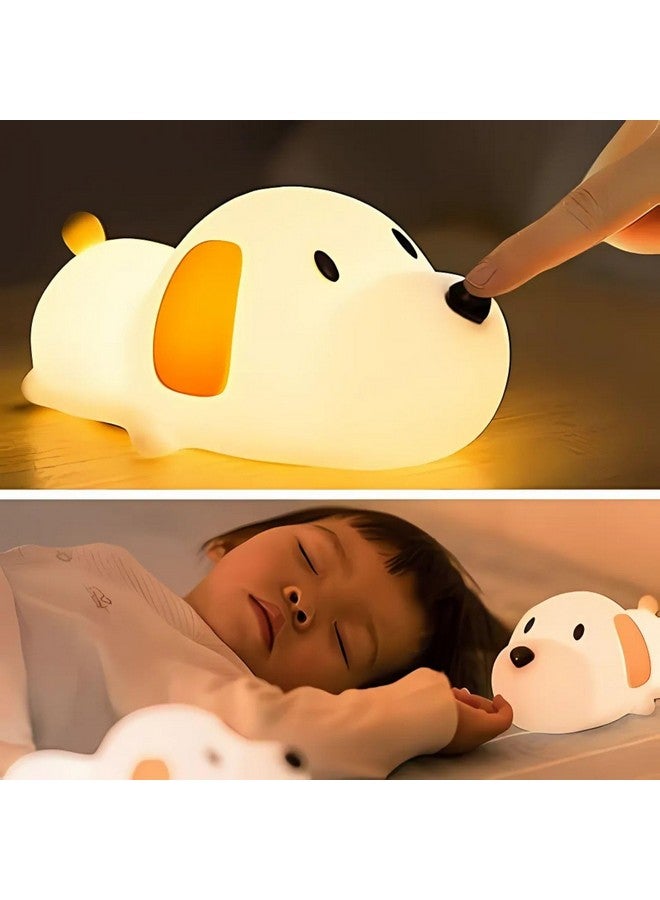 One94Store Rechargeable Silicone Puppy Dog Night Lamp - Touch-Control Color-Changing LED Light for Kids' Bedroom Decor and Baby Gift (Multicolor) - Image 1