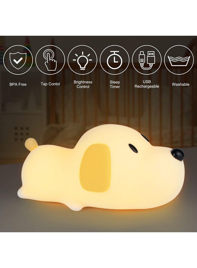 One94Store Rechargeable Silicone Puppy Dog Night Lamp - Touch-Control Color-Changing LED Light for Kids' Bedroom Decor and Baby Gift (Multicolor) - Image 5
