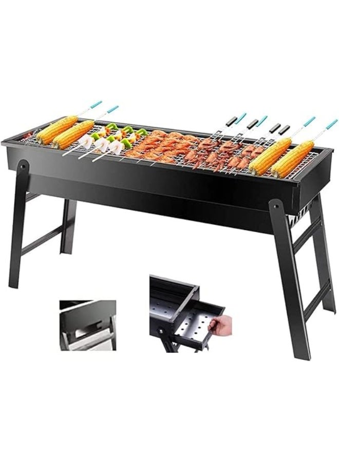 Spaceshoop Charcoal Grill,Portable Barbecue Grill Folding BBQ Grill,Small Barbecue Grill,Outdoor Grill Tools for Camping Hiking Picnics Traveling size 60 * 23 * 33.5  - Image 1