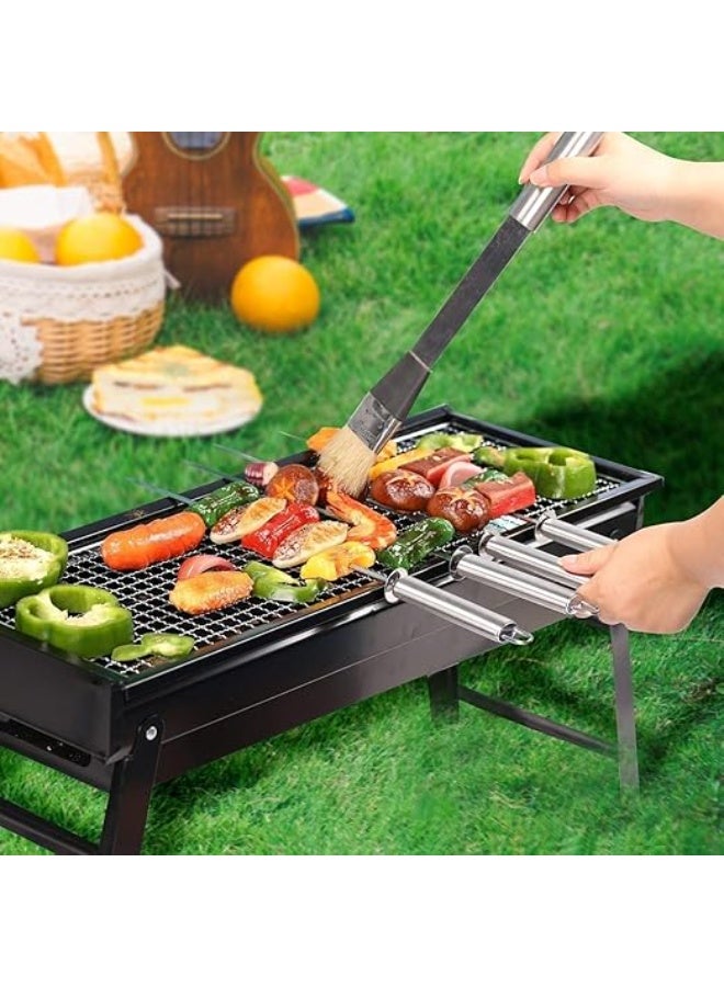 Spaceshoop Charcoal Grill,Portable Barbecue Grill Folding BBQ Grill,Small Barbecue Grill,Outdoor Grill Tools for Camping Hiking Picnics Traveling size 60 * 23 * 33.5  - Image 4