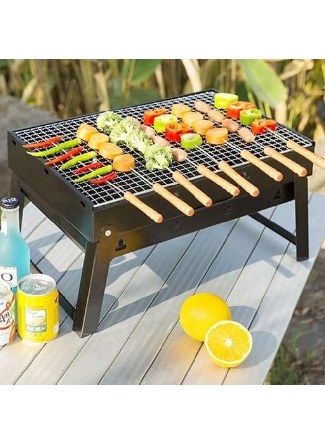 Spaceshoop Charcoal Grill,Portable Barbecue Grill Folding BBQ Grill,Small Barbecue Grill,Outdoor Grill Tools for Camping Hiking Picnics Traveling size 60 * 23 * 33.5  - Image 2