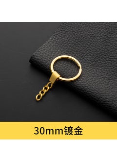 Alloy Head Sliding Keychain 4-Link Ring DIY Pendant 30cm gold-plated flat ring alloy head four-link chain