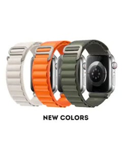 3 pack alpine loop compatible with apple watch Band 49mm 45mm 44mm 42mm 41mm 40mm 38mm, Sport Nylon Solo Loop Rugged Strap with Titanium G‑Hook for iwatch Utral/SE series 8 7 6 5 4 3 2 3