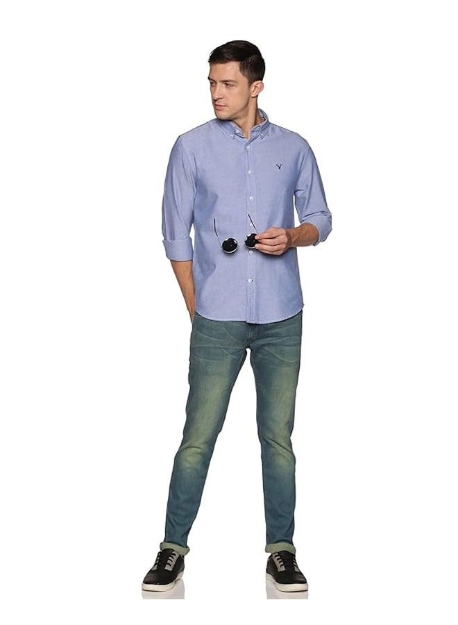 U.S. ELK Men's Button Down Shirt | Casual Slim Fit Shirt | Long Sleeve Oxford Shirts For Men | Smart Fit Cuff  - Image 4