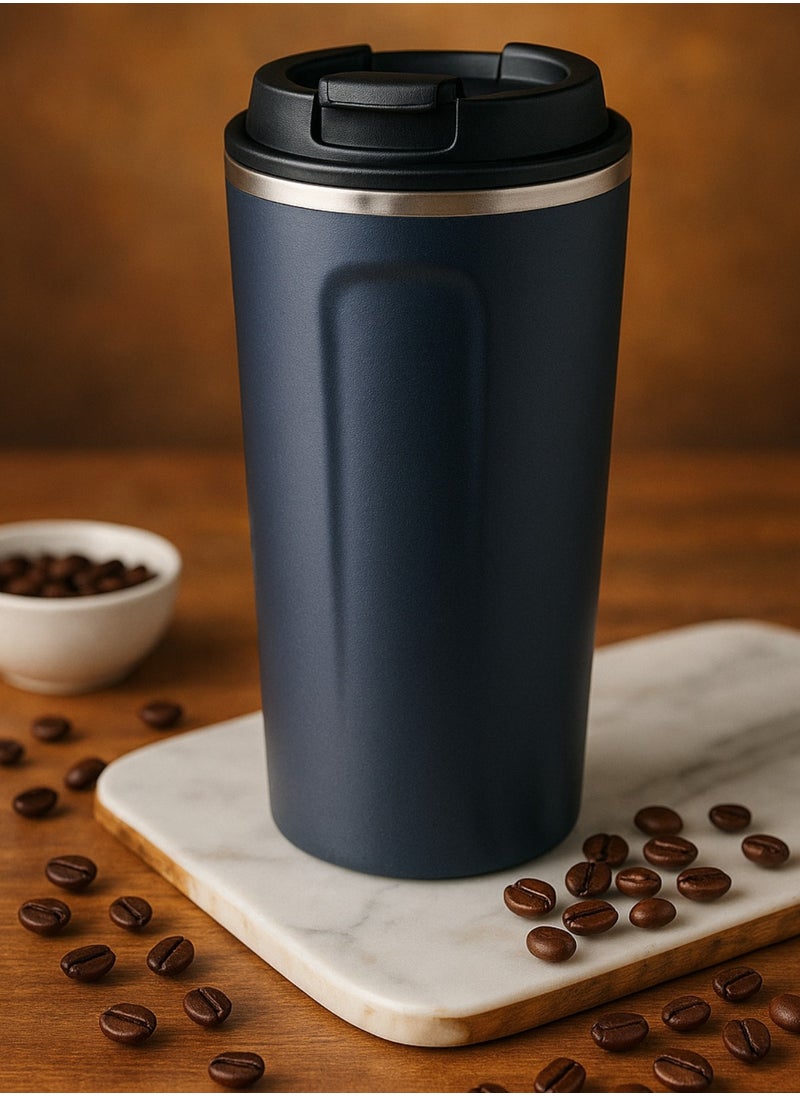 F.A.M.S Travel Coffee Mug Double Wall Insulated Stainless Steel with Leak-Proof Lid, Vacuum Insulated for Hiking, Camping & Traveling Hot Coffee on the Go  - Image 1