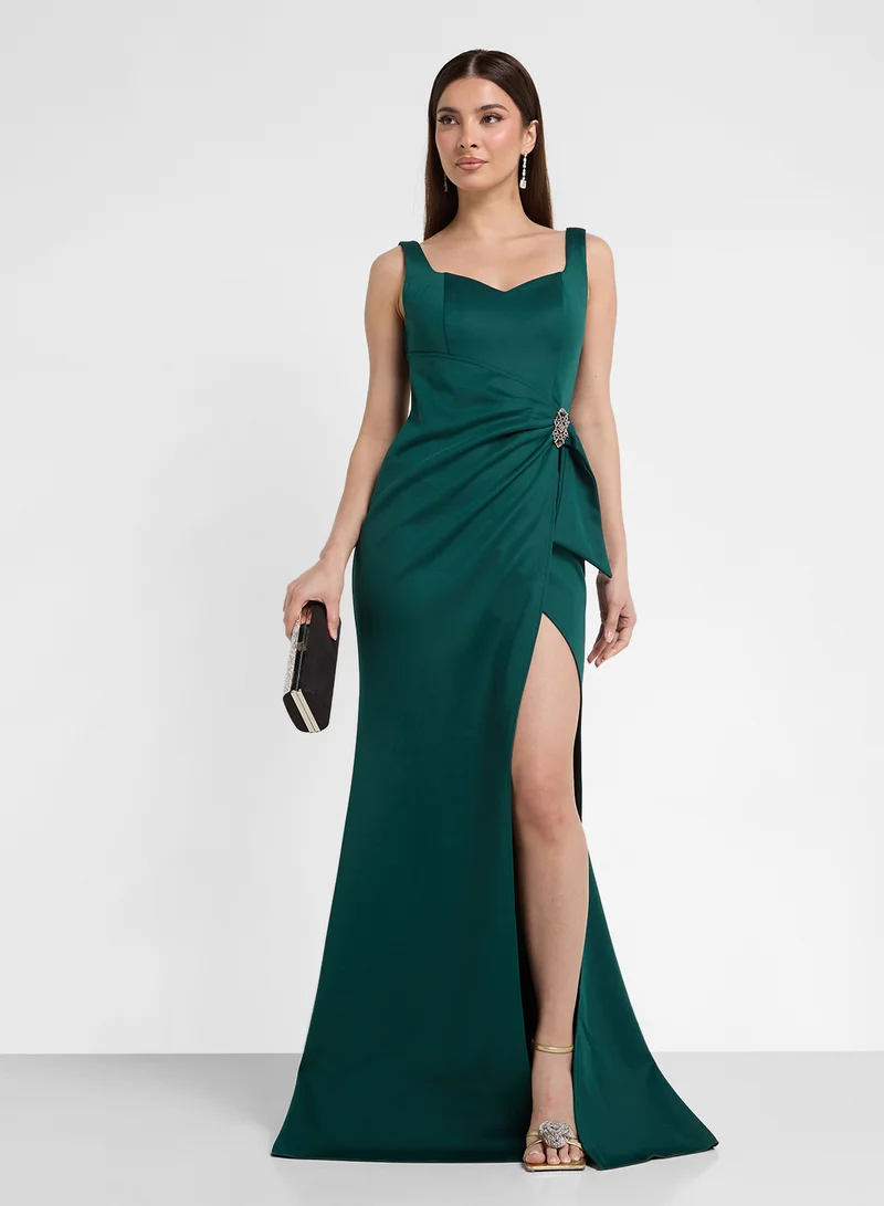 Ella Limited Edition Emerald Satin Gown