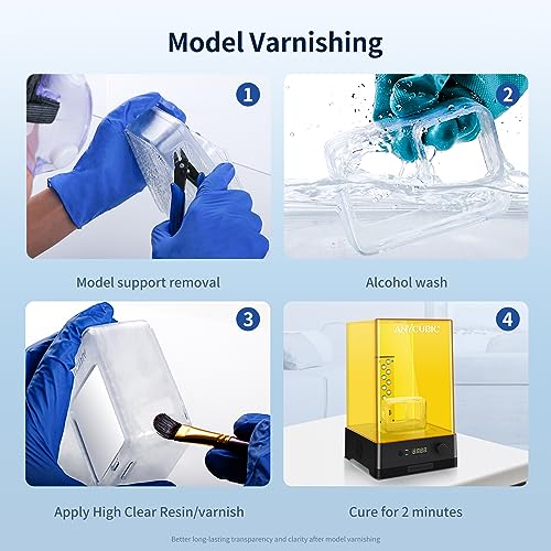 Anycubic راتنج طابعة ثلاثية الأبعاد من ANYCUBIC عالي الوضوح، مقاوم للاصفرار وشفاف للغاية، قوي ومرن، برائحة منخفضة، راتنج طباعة ثلاثية الأبعاد، متوافق على نطاق واسع مع جميع طابعات راتنج LCD/DLP ثلاثية الأبعاد (عالي الوضوح، 1 كجم) - Image 4