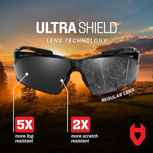 NoCry Anti-Fog Safety Sunglasses for Men with Scratch Resistant Lenses — Tinted Safety Glasses for Construction with 100% UV Protection — ANSI Z87.1 Work Sunglasses with Adjustable Temples & Nose Pad - Image 2