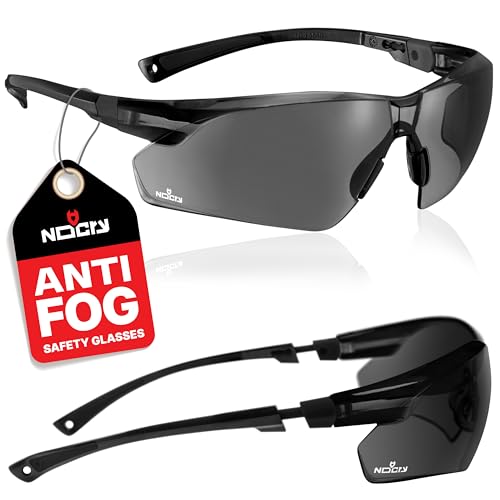 NoCry Anti-Fog Safety Sunglasses for Men with Scratch Resistant Lenses — Tinted Safety Glasses for Construction with 100% UV Protection — ANSI Z87.1 Work Sunglasses with Adjustable Temples & Nose Pad - Image 1