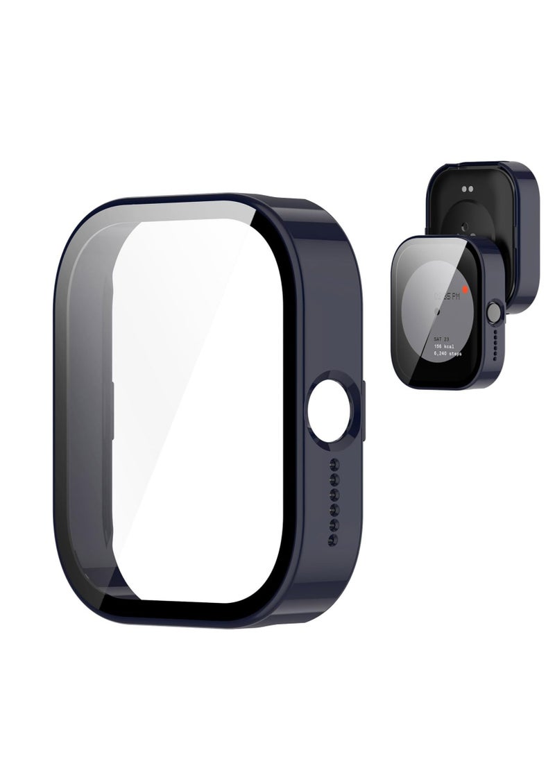 Cover for CMF Watch Pro D395, PC + Tempered Screen Film, All-Inclusive Protection, Shock Resistant, Case for CMF Watch Pro D395 Smartwatch. Blue