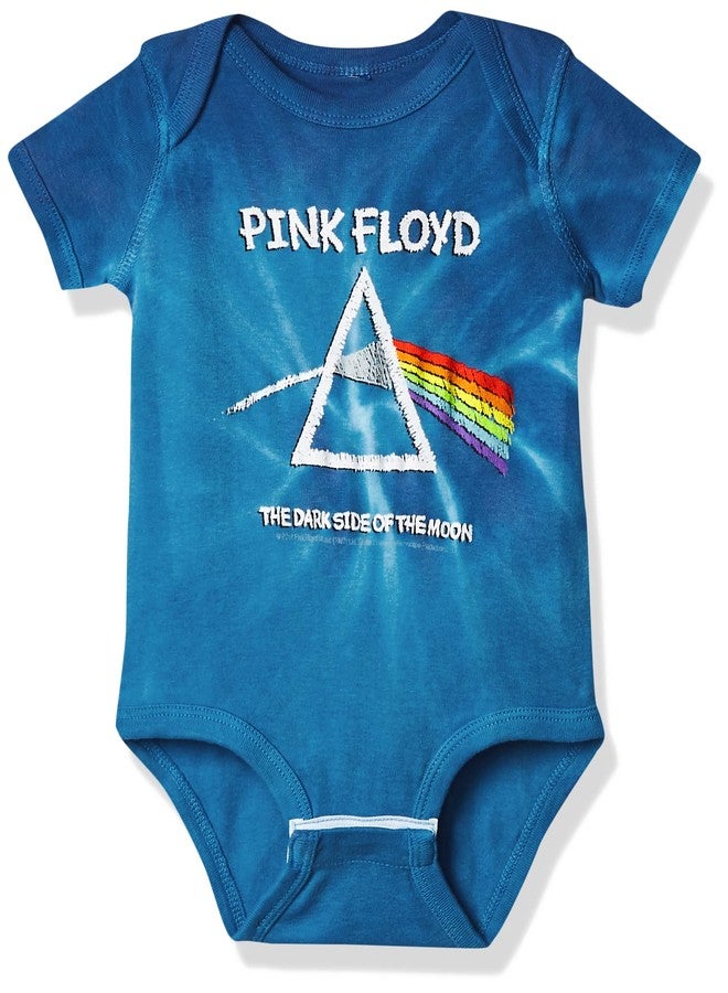 Liquid Blue unisex baby Pink Floyd Dark Side Chalk Onesie T Shirt, Tie/Dye, 6-12 Months US - Image 1