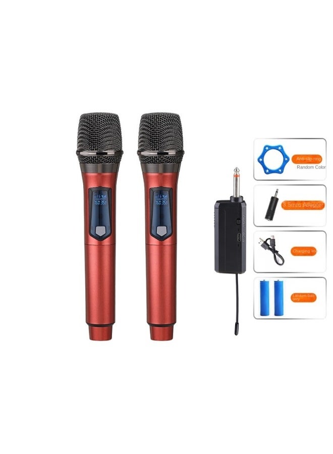 Live Wireless Microphone Home Karaoke One-drag-two Outdoor Sound System Tv Singing Conference Stage Sound Card Microphone - Image 1