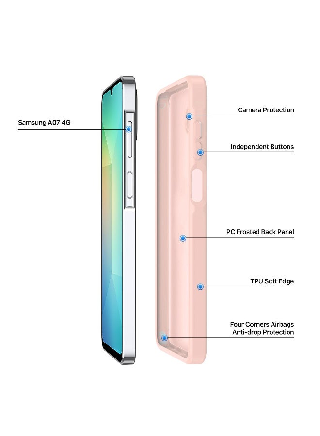 DUX DUCIS Yind Series Cover for the Samsung Galaxy A07 4G mobile phone a slim, TPU Hybrid PC  cover made of TPU, polycarbonate silicone - Light Pink - Image 3