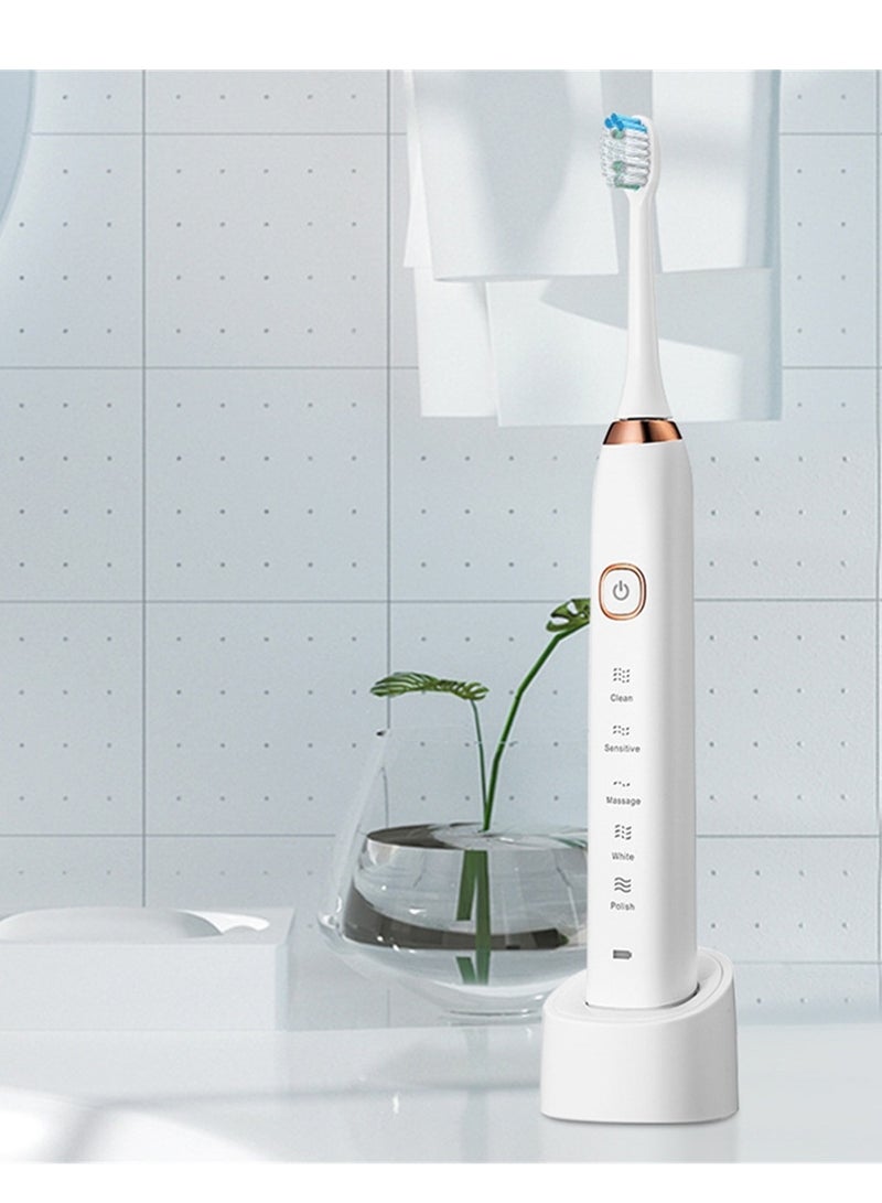 Electric Toothbrush Sonic Portable Electric Toothbrush Soft Bristles Wireless Charging Teeth Cleaning - Image 3