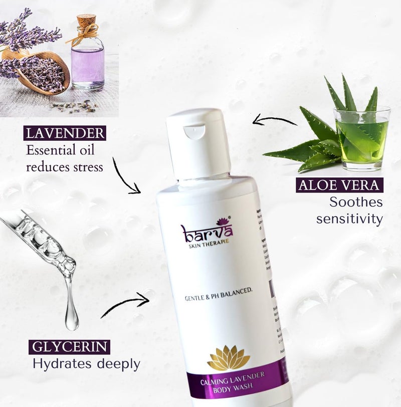 Barva Calming Lavender Body Wash with Aloe Vera Relieving Stress for All Skin Types 200 ml - Image 4