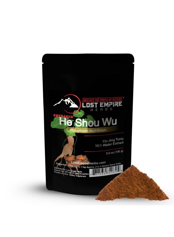 LOST EMPIRE HERBS UNLEASH THE POWER OF NATURE He Shou Wu 10:1 Extract Powder | Polygonum multiflorum or Fo-Ti Traditionally Prepared Roots for Jing | Lost Empire Herbs (100 Grams)  - Image 1