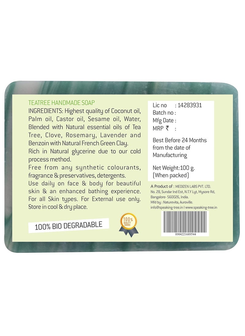 Speaking Tree Speaking Tree Delightful Tea Tree Handmade Cleansing Soap 100 gms  - Image 3