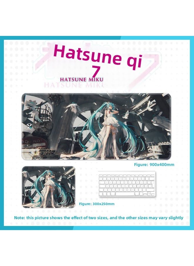 Generic - Hatsune Miku Mouse Pad Without Edge, Extra Large Miku Princess Palace Mouse-Color:90x40cm Thickness 3mm-Pattern:Hatsune Miku 023 - Image 1