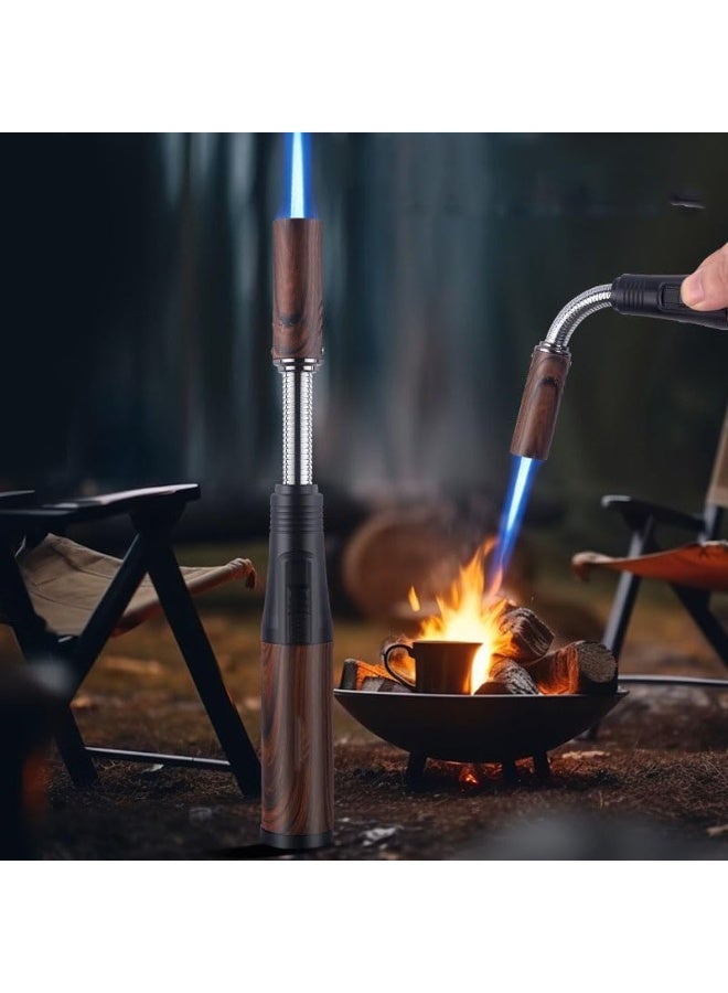BlueFire Rechargeable Candle Lighter with Flexible 360° Bendable Long Neck | Windproof Jet Blue Flame Torch Butane Gas Lighter | Adjustable Flame Refillable Lighter for Candle, Barbecue, Fireplace, Camping, Outdoor Cooking, DIY Projects | Safe & Portable Long Handle Gas Lighter with Universal Fuel Inlet - Image 1