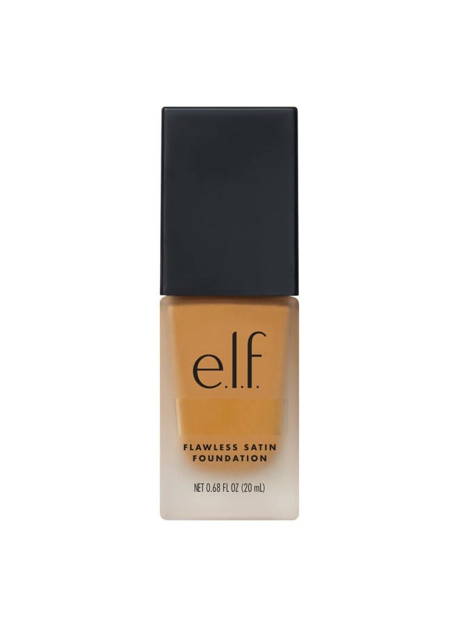 elf Flawless Satin Foundation, Lightweight & Medium Coverage, Semi-Matte Finish, Vegan & Cruelty-Free, Almond, 0.68 Fl Oz (20mL) - Image 5