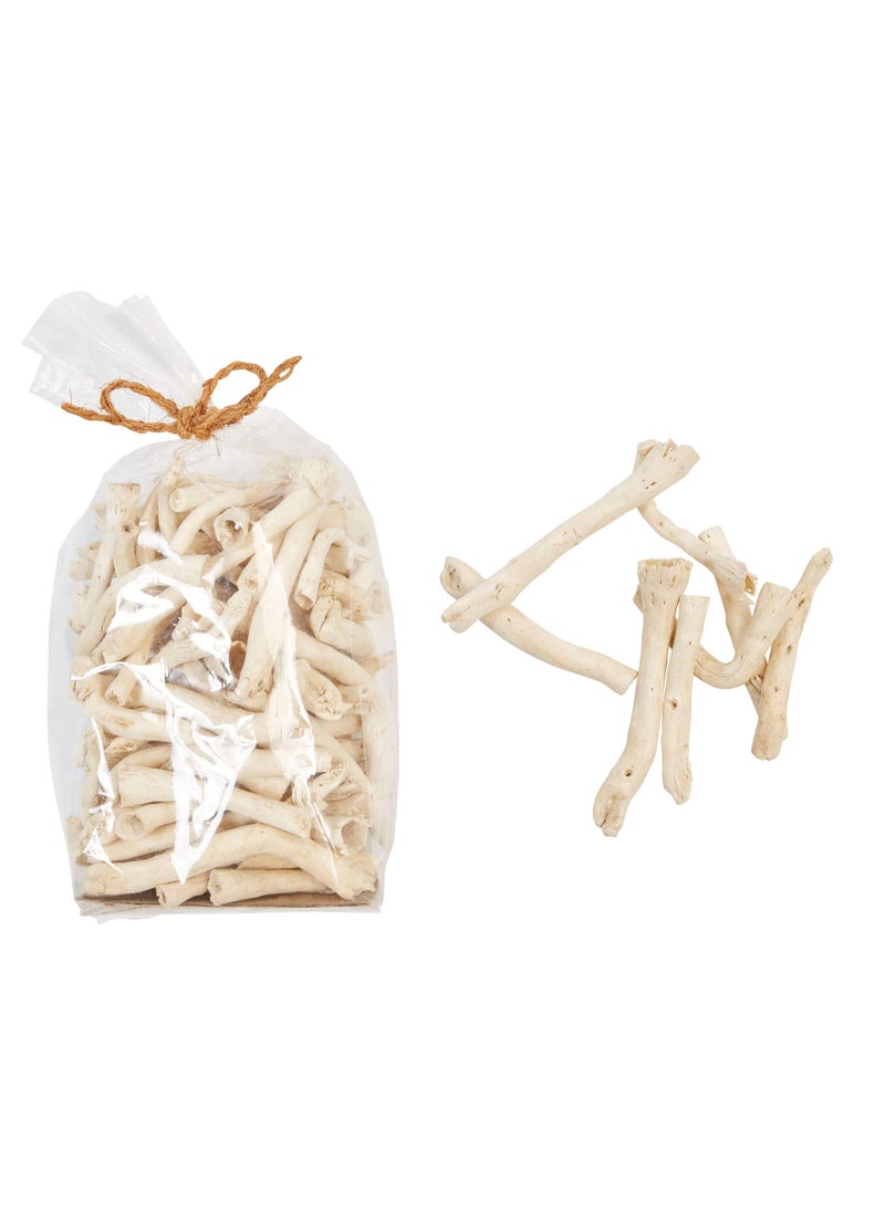 Creative Co-op Creative CoOp DF2245 4 L Natural Root in Bag Bleached Contains Approximately 80 Pieces Dried Cauliflower White 