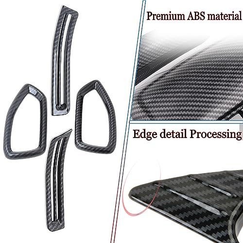 MUXEE 4PCS Dashboard Upper Wind Outlet Cover Trims Dashboard Left Right Air Vent Outlet Trim for Hyundai Santa Fe 2019 2020 2021 2022 2023 - ABS silver Sport Interior Accessories - Image 4