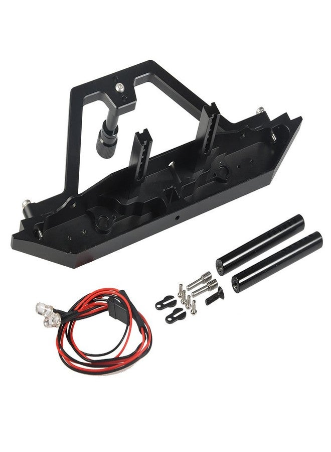 RCLIONS بمبر خلفي من الألمنيوم RCLIONS مع حامل إطار احتياطي / أضواء LED / خطافات لسيارة الزحف RC TRX4 SCX10-II 90046 1/10 - Image 4