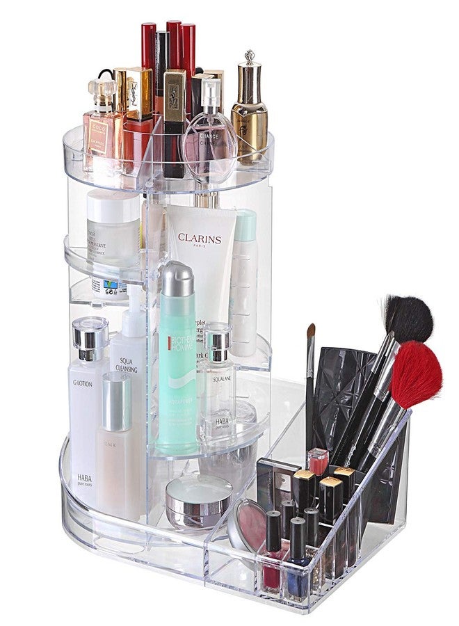 TRAY Large Desktop 360 Degree Organizer Rotating Home Drawer Multifunction Cosmetic Storage Box Acrylic Makeup Organizer for Cosmetic - Image 1