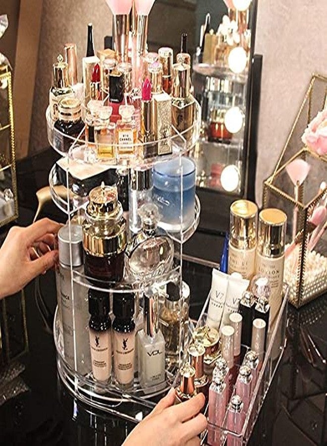 TRAY Large Desktop 360 Degree Organizer Rotating Home Drawer Multifunction Cosmetic Storage Box Acrylic Makeup Organizer for Cosmetic - Image 2