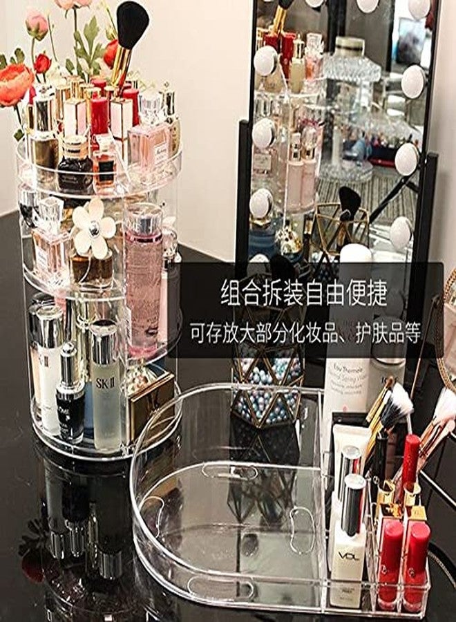 TRAY Large Desktop 360 Degree Organizer Rotating Home Drawer Multifunction Cosmetic Storage Box Acrylic Makeup Organizer for Cosmetic - Image 3
