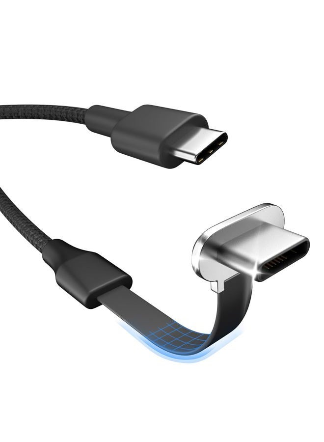 DbillionDa USB C Charger Cable, 60W 6ft Type C Charging Cable, Flat 90-Degree C-Port, High-Speed Data Transfer Compatible with Samsung S23/S22/S21, iPhone 15 Pro/Pro Max, MacBook Air/Pro, etc. - Image 1