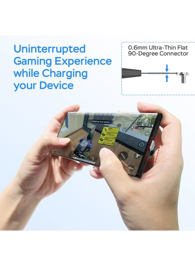 DbillionDa USB C Charger Cable, 60W 6ft Type C Charging Cable, Flat 90-Degree C-Port, High-Speed Data Transfer Compatible with Samsung S23/S22/S21, iPhone 15 Pro/Pro Max, MacBook Air/Pro, etc. - Image 2