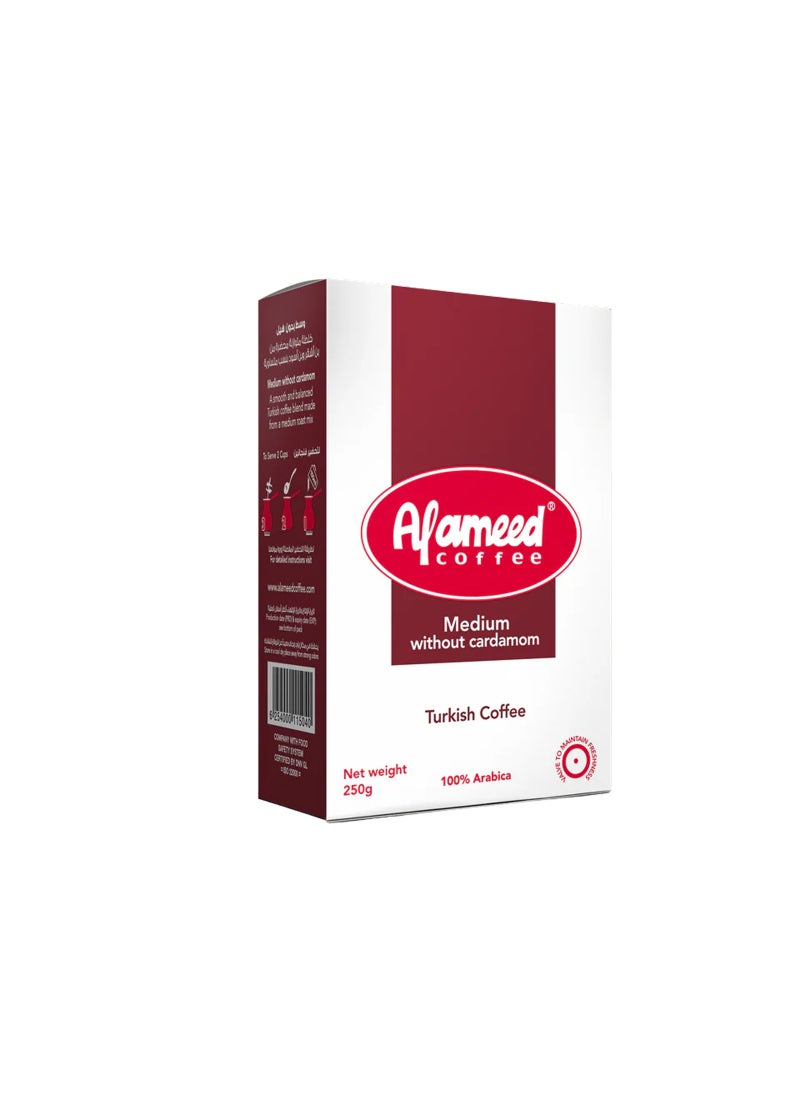 Al Ameed قهوة تركية متوسطة بدون هيل - Image 1
