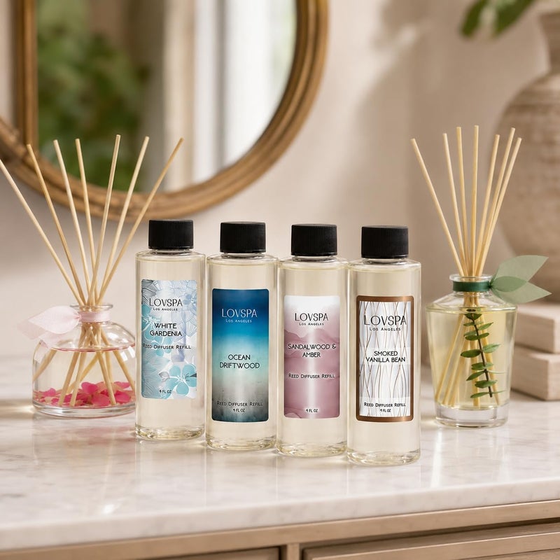 Zen White Tea & Ginger Diffuser Oil - Luxury Essential Oils for Diffuser Refill & Air Freshener Room Spray - Long-Lasting & Natural Home Fragrance, Scented Oil for Diffusers, USA Made, 4oz - Image 4