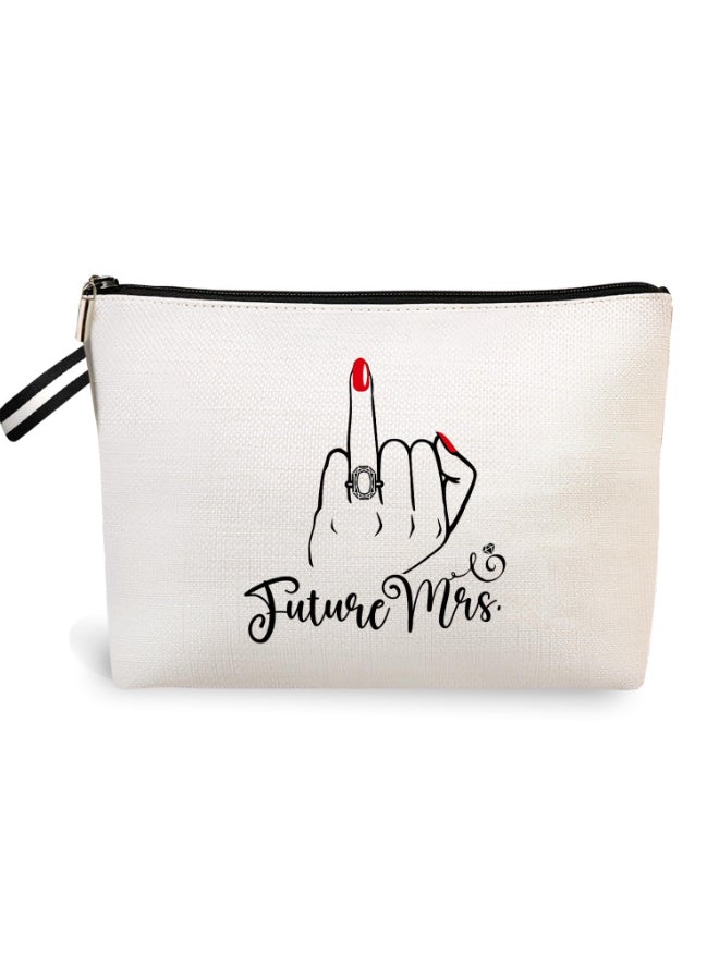jepuyaya Future Mrs Makeup Bag Cosmetic Bag Travel Pouch Gift Engagement Gifts Bride to Be Bridal Shower Gift for Bride Bachelorette Party Gifts for Her6JM245 - Image 2