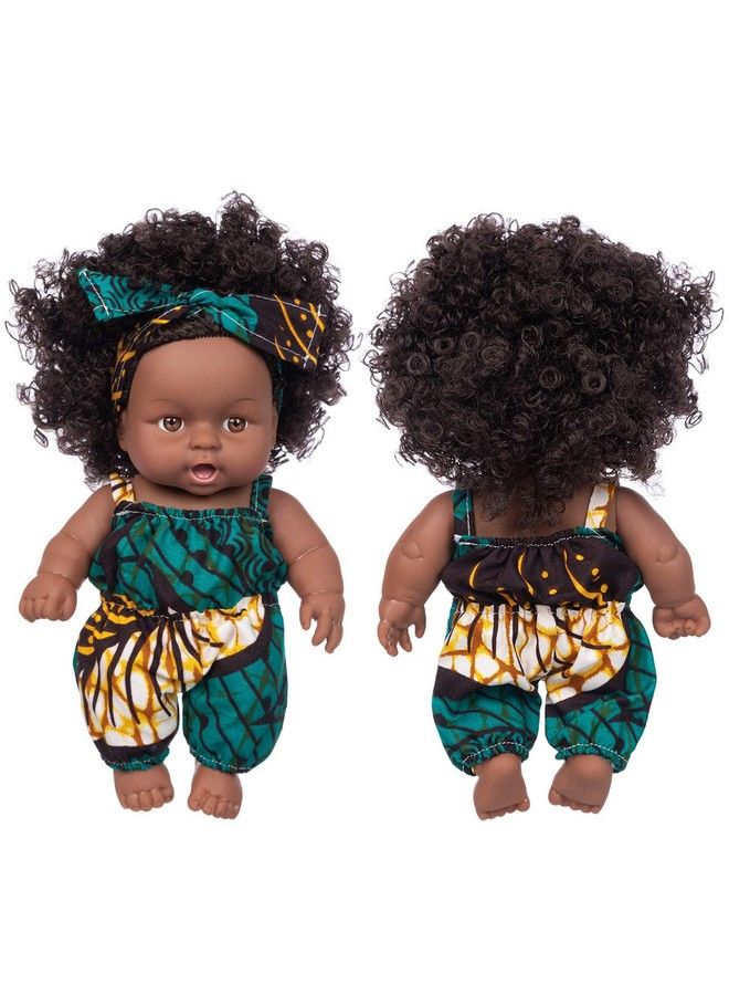 Ecore Fun 2 Pcs 8 Inch Black Baby Doll African Washable Realistic Silicone Baby Dolls With Clothes And Hairband… - Image 4