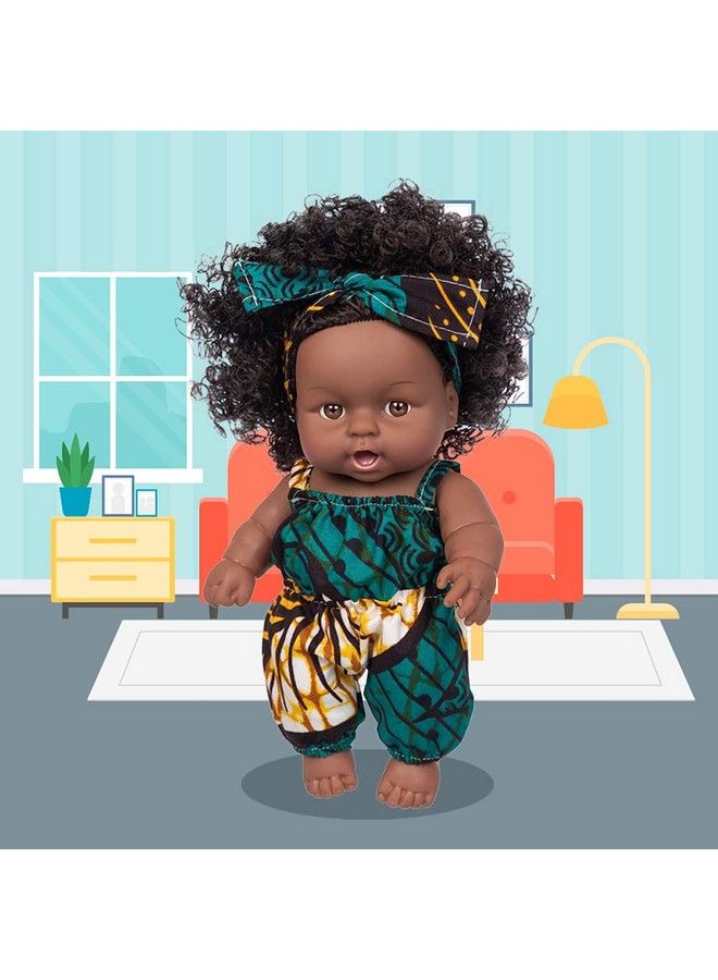 Ecore Fun 2 Pcs 8 Inch Black Baby Doll African Washable Realistic Silicone Baby Dolls With Clothes And Hairband… - Image 5