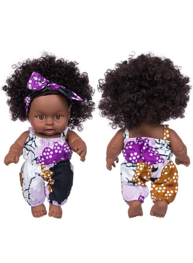 Ecore Fun 2 Pcs 8 Inch Black Baby Doll African Washable Realistic Silicone Baby Dolls With Clothes And Hairband… - Image 3