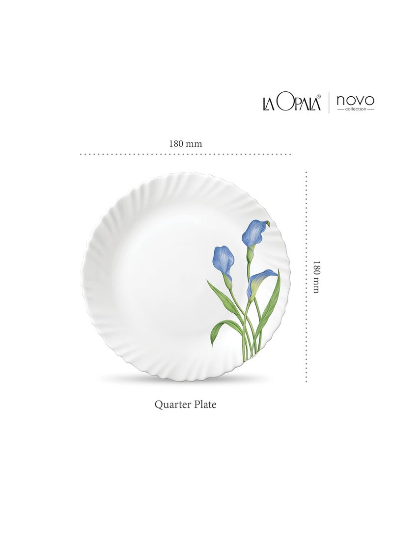 La Opala La Opala, Novo Collection, Opal Glass Quarter Plate Set 6 pcs, Tender Trio, White  - Image 2