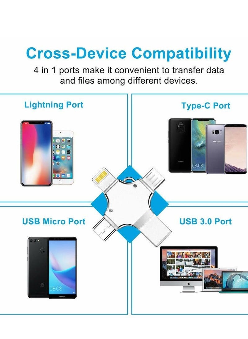 Gravity High Speed 4 In 1 Multi-function OTG USB Flash Drive Type-C Pen drive 3.0 Memory Disk For iPad Android iOS PC 512GB - Image 4