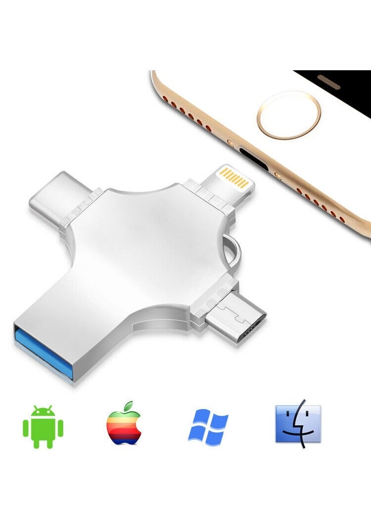 Gravity High Speed 4 In 1 Multi-function OTG USB Flash Drive Type-C Pen drive 3.0 Memory Disk For iPad Android iOS PC 512GB - Image 1