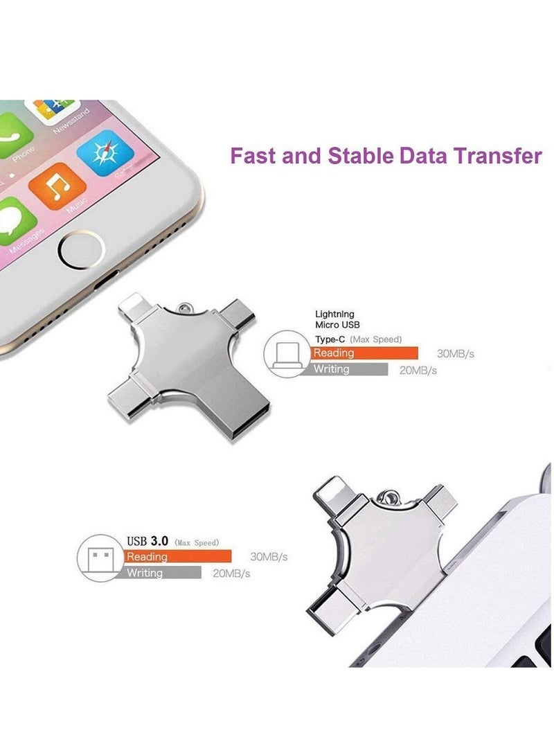 Gravity High Speed 4 In 1 Multi-function OTG USB Flash Drive Type-C Pen drive 3.0 Memory Disk For iPad Android iOS PC 512GB - Image 5