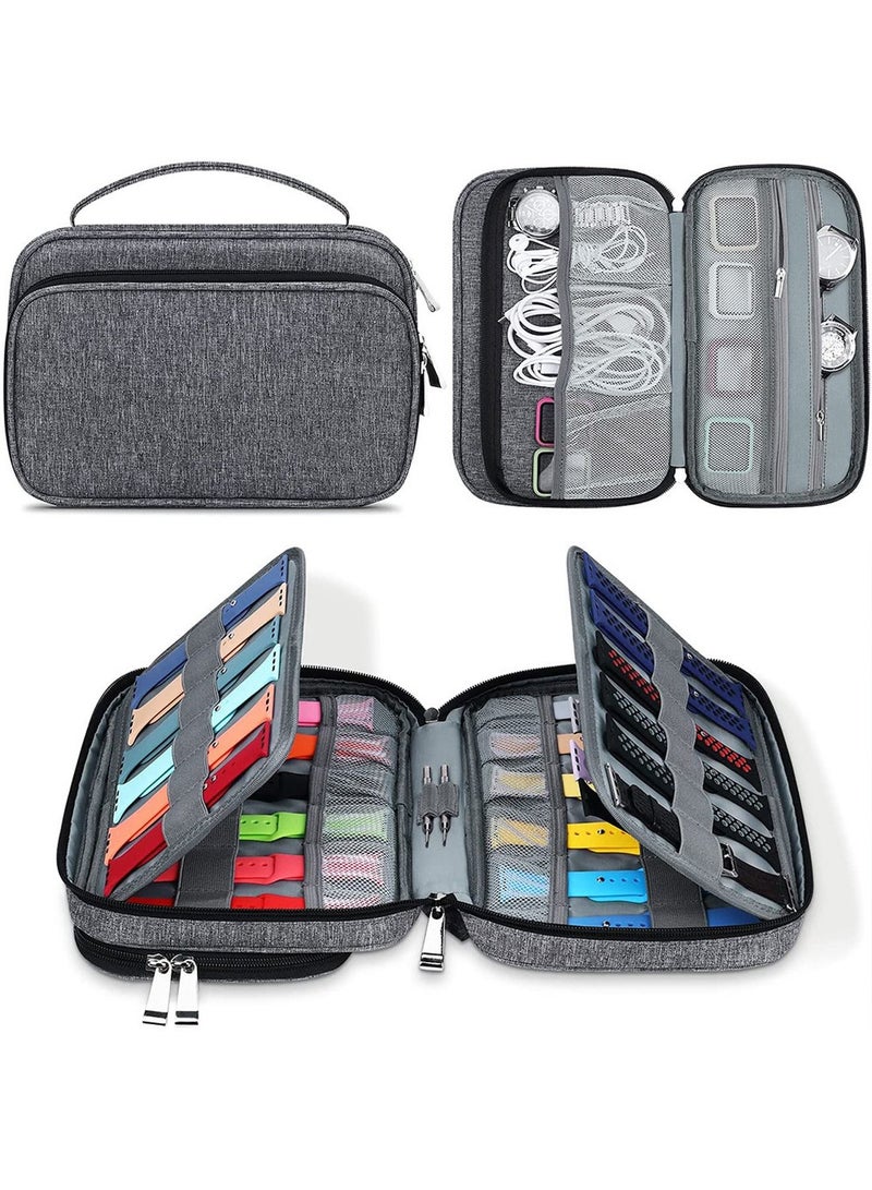 36 Watch Bands Storage Case with Spill-resistant Watch Band Organizer Bag with Watch Straps Carrying Holder Pouch for Watch Bands, Watch Band Pin and Other Accessories - Image 1