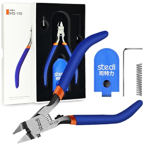 stedi Model Nipper, Sprue Cutter with Ultra-thin Single-Blade and Stiff Spring Hobby Nippers for Gundam Repairing Plastic Model and Miniature Model, Orange - Image 1