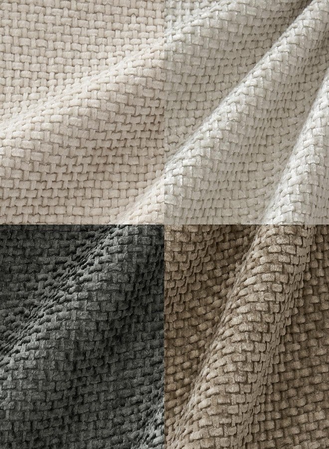 ميولي مجموعة من 4 أغطية وسائد زينة للأريكة من ميولي، مقاس 16×16 بوصة، أغطية وسائد ناعمة محايدة اللون من الشانيل، أغطية وسائد ريفية لتزيين المنزل، مناسبة لغرفة النوم وغرفة المعيشة - Image 2